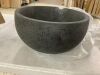 Charcoal Black Cement Bowl Planter - Thumbnail 3