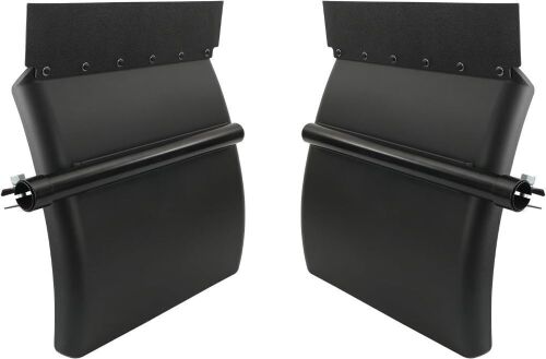 Quarter Fenders for Semi Truck 24" x 24" Black Poly Mud Guards with Tube Brackets & Mounting Hardware Kit - Lot 456