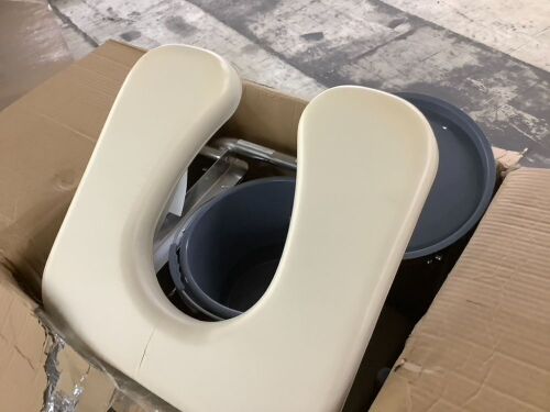 Guardian Padded Drop Arm Commode - Rip in Seat - Lot 654