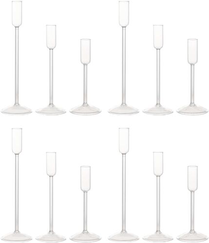 Glass Taper Candlestick Holders, 12 pc - Lot 754