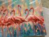 Flock of Pink Flamingo Wall Art Canvas 24" x 32" - Thumbnail 3