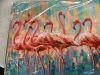 Flock of Pink Flamingo Wall Art Canvas 24" x 32" - Thumbnail 4