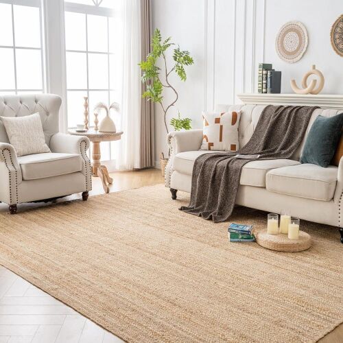 Shatex 3x5Ft Chunky Jute Rug - Lot 631JF