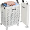 Collapsible Laundry Basket with Wheels - Thumbnail 1