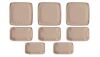 Kimunuk 8-Piece 25.6 in. Outdoor Replacement Lounge Cushion Covers, Sand - Cushion Covers ONLY - Thumbnail 1