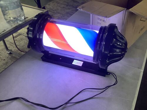 28" LED Rotating Barber Pole - Lot 207