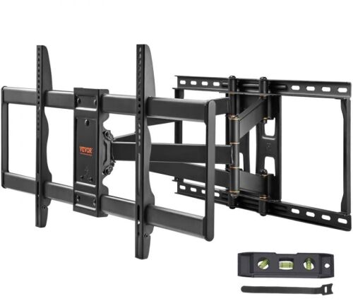 VEVOR Full Motion TV Mount for Most 37-90 inch TVs, Swivel Tilt Horizontal Adjustment TV Wall Mount Bracket with 4 Articulating Arms, Max VESA 600x400mm, Holds up to 165 lbs - Lot 208