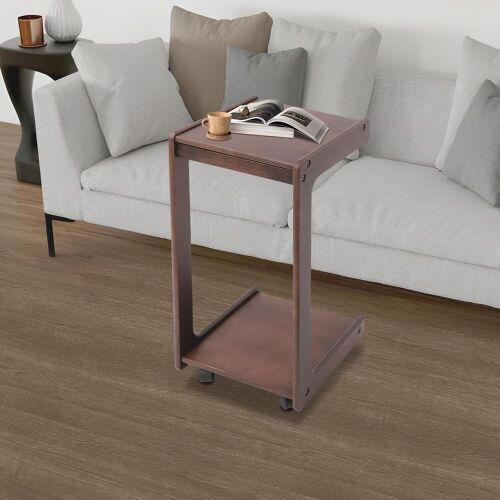 Solid Wood C-Shaped Side Table - Lot 622