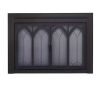 Pleasant Hearth Collin Medium Black Glass Fireplace Doors - Thumbnail 1