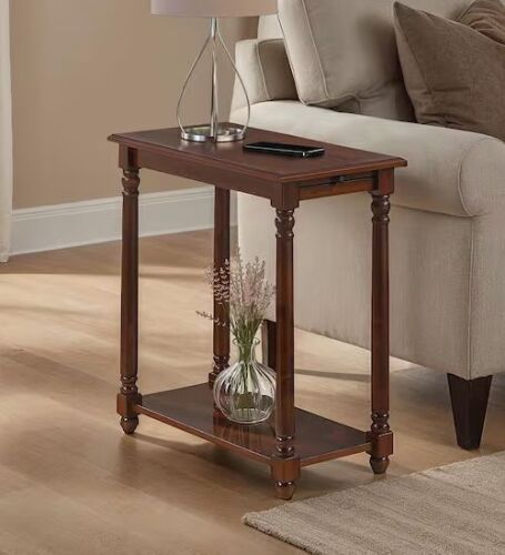 Convenience Concepts French Country Regent 23.75 in. W Espresso Rectangle Wood End Table with Pull-Out Shelf - Lot 307JF