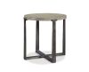 Signature DESIGN BY ASHLEY Dalenville 25 in. Gray Round Wood End Table with Distressed Finish - Thumbnail 1