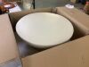 CHRISTOPHER KNIGHT HOME Abram Modern Patio White Round Concrete Outdoor Coffee Table - Thumbnail 2