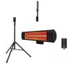 HEAT STORM Tradesman 1500-Watt Electric Indoor/Outdoor Quartz Infrared Portable Space Heater w/Tripod Wall and Ceiling Mount, Black - Thumbnail 1