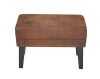 CHRISTOPHER KNIGHT HOME Lorenzo Vintage Brown Polyester Upholstery Rectangle Accent Ottoman Solid Wood Legs - Thumbnail 1