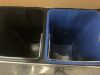 16 Gal. Dual Compart Stainless Steel Recycle Trash Can, Step-on - Thumbnail 5