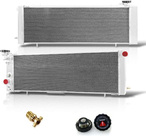Aluminum Radiator + 3 x 9" Fan Shroud w/Relay Compatible with 1991-2001 Jeep Cherokee XJ/Comanche 2.5 4.0, L4 V6 - Lot 264
