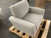 Lazzara Aleron Sand Textured Fabric Arm Chair - Thumbnail 3