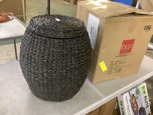 Multipurpose Hyacinth Storage Tote Basket - Lot 507