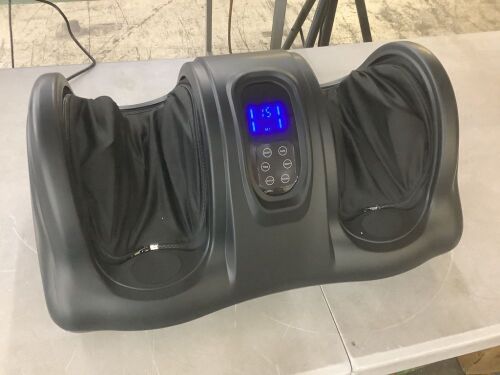 Therapeutic Foot Massager w/ High Intensity Rollers, Remote, 3 Modes - Lot 510