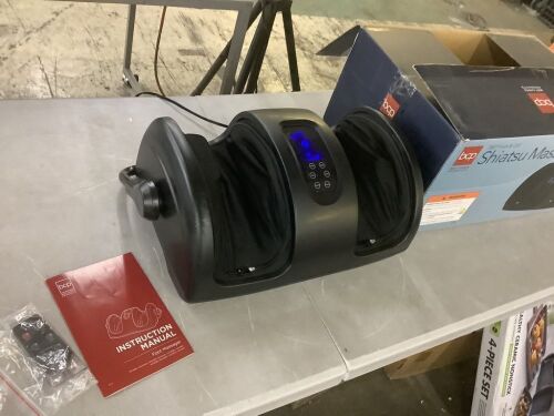 Reflexology Shiatsu Foot Massager w/ High-Intensity Rollers, Remote Control - Lot 512