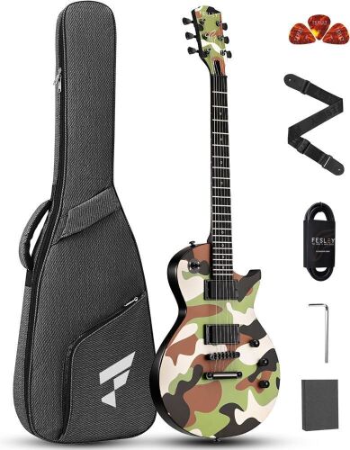Fesley 39" LP Electric Guitar Kit, Camouflage - Lot 273