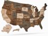 Wood United States Travel Map - Thumbnail 1