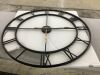 Roman Numeral Metal Oversized Wall Clock 32" - Thumbnail 4