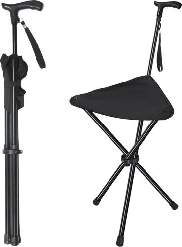 Cane with Seat, Adjustable Height 34.2"-39.7" - Lot 783