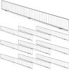 10 Pcs Retail Gondola Shelf Front Wire Fence Guard Rail 48" x 3" - Thumbnail 1