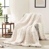 L'AGRATY Chunky Knit Soft Chenille Throw Blanket - Thumbnail 1