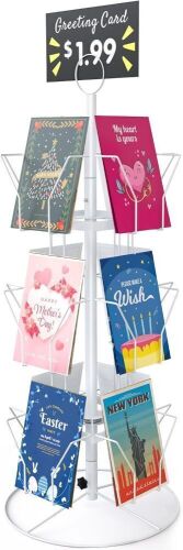 Rotating Greeting Card Display Stand, 12 Display Pockets - Lot 742