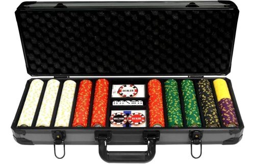 500 Piece Poker Chips Set with Case - Lot 391
