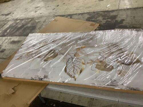 Framed Leaf Wall Art 30" x 60" - Lot 393