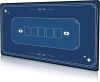 Blue Texas Hold'em Poker Mat, 70" x 35" - Thumbnail 1
