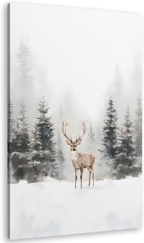 Winter Reindeer Wall Art, 16" x 24" - Lot 796
