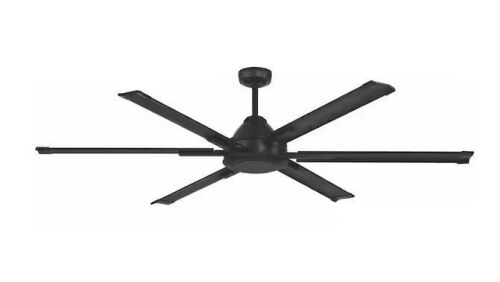Commercial Electric High Velocity 6 ft. Indoor/Outdoor Matte Black Ceiling Fan with Wall Control Included - Lot 30JF