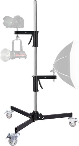 Heavy Duty 8.5FT Adjustable Steel Light Stand with 1/4" 3/8“ 5/8" Screw for Studio Camera, Monolight, Softbox, Umbrella - Lot 298