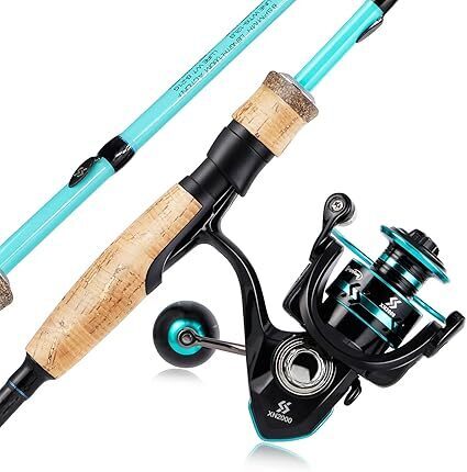 Sougayilang Fishing Rod and Reel Combo, Stainless Steel Guides Fishing Pole with Spinning Reel Combo for Saltwater and Freshwater - Lot 2630