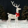 5ft Lighted 2D Christmas Buck Outdoor Yard Decoration w/ 105 LED Lights, Stakes - Thumbnail 1