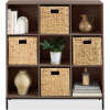 Elevated 9-Cube Storage Organizer, 11in Bookshelf, w/ Metal Legs - Thumbnail 1
