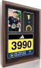 3-in-1 Shadow Box Display with Real Glass (Medal, Race Bibs, and Photo Display) – Marathon Medal Display and Frame, Triathlon & Running Bib Holder, Wall-Mounted, Real Tempered Glass, Walnut - Thumbnail 1
