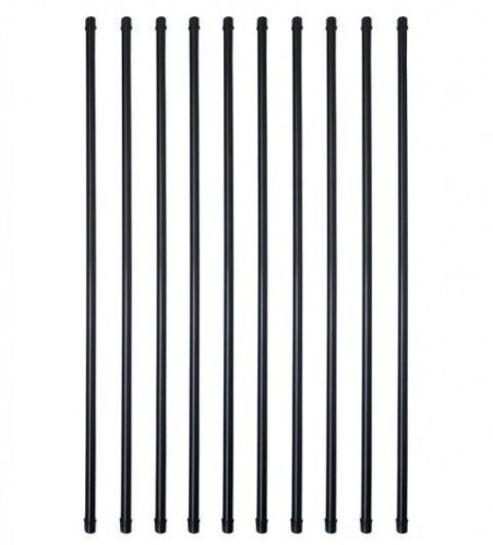 MTB 3/4 Inch Round x 26 Inch Length Staircase Balusters Standard Plain Black Coated for Stair/Deck/Porch Pack of 10 - Lot 2551
