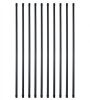 MTB 3/4 Inch Round x 26 Inch Length Staircase Balusters Standard Plain Black Coated for Stair/Deck/Porch Pack of 10 - Thumbnail 1