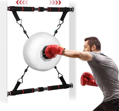 Doorway Punching Bag, Doorway Punching Pad Kit Includes 13" Boxing Ring Target, Adjustable Door Single Bar, Doorway Boxing Bag are Apartment Friendly Fitness Kits That Fit 23-40″ Doors - Lot 2566