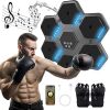 Music Boxing Machine with Gloves 2025 Upgrade Smart Bluetooth Punching Machine,Wall Mounted Electronic Boxing Target Workout Machine,Music Punching Machine Equipment for Adults - Thumbnail 1