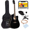 Full Size Beginner Acoustic Guitar Set with Case, Strap, Capo - 41in - Thumbnail 1