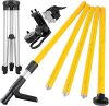 Laser Level Pole, Firecore Upgraded 12 ft. Telescoping Laser Pole with Tripod and Multifunctional Mounting Clamp, Adjustable Bracket - Thumbnail 1