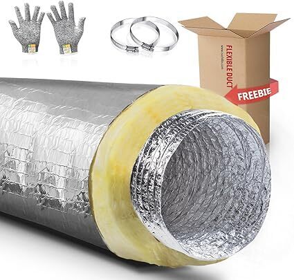 8 Inch Insulated Duct,HVAC Insulation Duct,Insulated Flex Duct, AC Fleixble Duct,HVAC Ducting, Insulation Duct,8''25 ' - Lot 2668