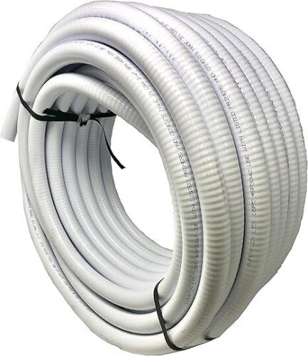 Sealproof 1.5" Dia Flexible PVC Pipe, Swimming Pool and Spa Hose, Pool Plumbing Schedule 40 Tubing, Made In USA, 1-1/2-Inch, 50 FT, White - Lot 2612