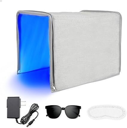 Jaundice Light Therapy Newborn, Biliblanket for Jaundice Baby, Bilirubin Blue Light Therapy Lamp Blanket, Neonatal Baby Jaundice Treat Blue Ray Light, Portable 144 Led Lights Blue Light - Lot 2686